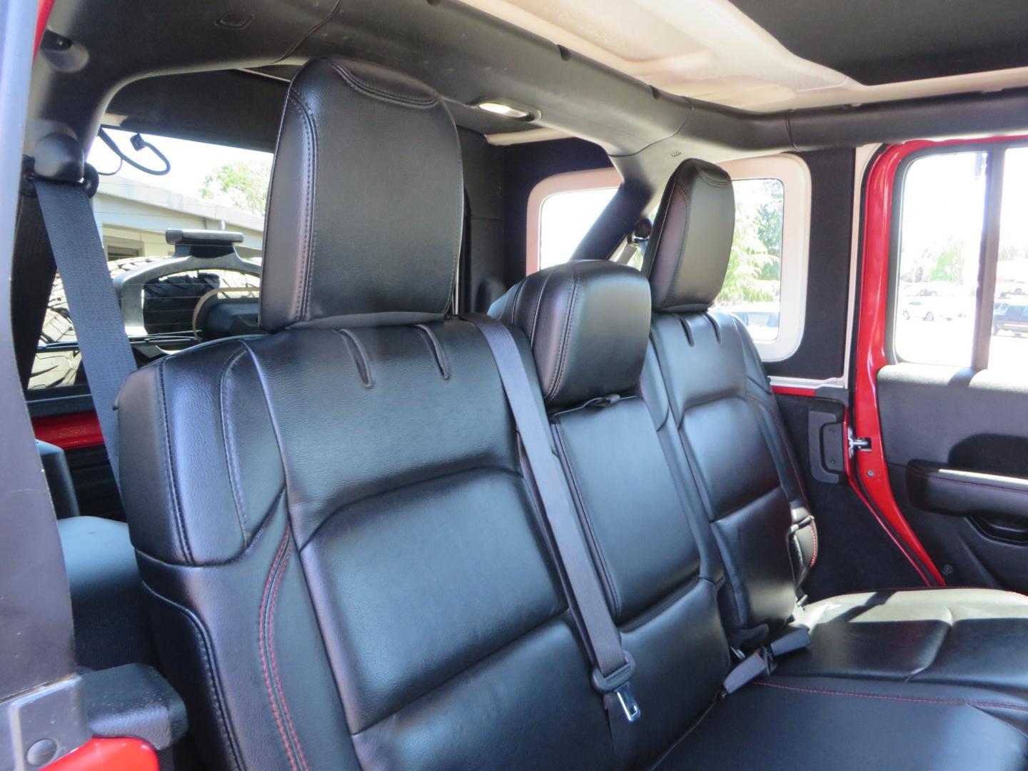 2019 Red /Black Jeep Wrangler Unlimited Rubicon (1C4HJXFN7KW) with an 2.0L L4 DOHC 16V TURBO engine, automatic transmission, located at 2630 Grass Valley Highway, Auburn, CA, 95603, (530) 508-5100, 38.937893, -121.095482 - Rubicon JL ready for all of your offroad adventures. This Jeep is sitting on a Rubicon Express lift kit, RE 2.5 Extreme series shocks, 17" Method bead grip wheels, 37" BFG KO2 tires, EVO front bumper, Warn winch, Road Armor rock slliders, and a HD Jeep spare tire carrier. - Photo#56